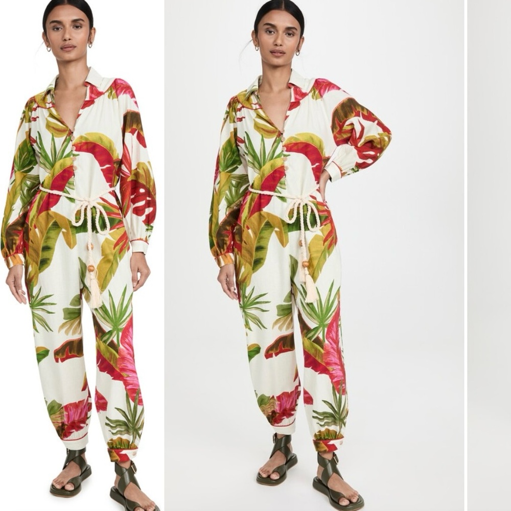 FARM Rio Spring Forest Jumpsuit NWT size XS